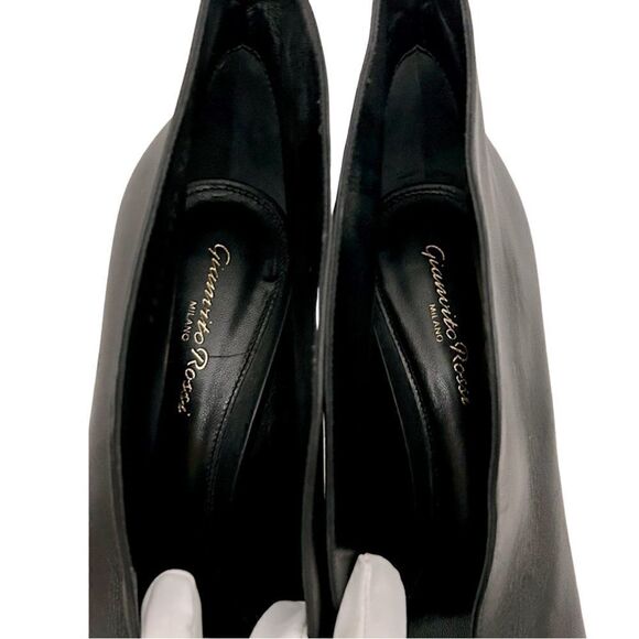 Gianvito Rossi Black Leather Vamp Booties Size 39.5 - Picture 9 of 16